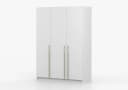 MOEBLO Kleiderschrank Glamy 3D 3-türig Weiß Modern Bild 5