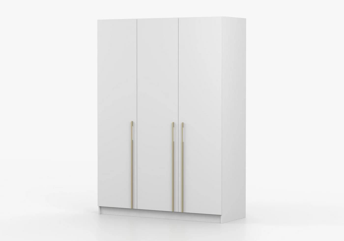 MOEBLO Kleiderschrank Glamy 3D 3-türig Weiß Modern - Bild 5