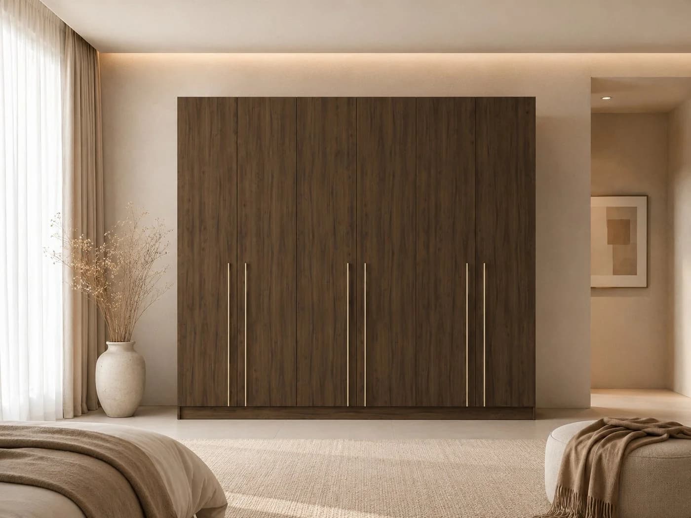 MOEBLO Drehtürenschrank Glamy 6D Braun Moderner Kleiderschrank - Bild 2