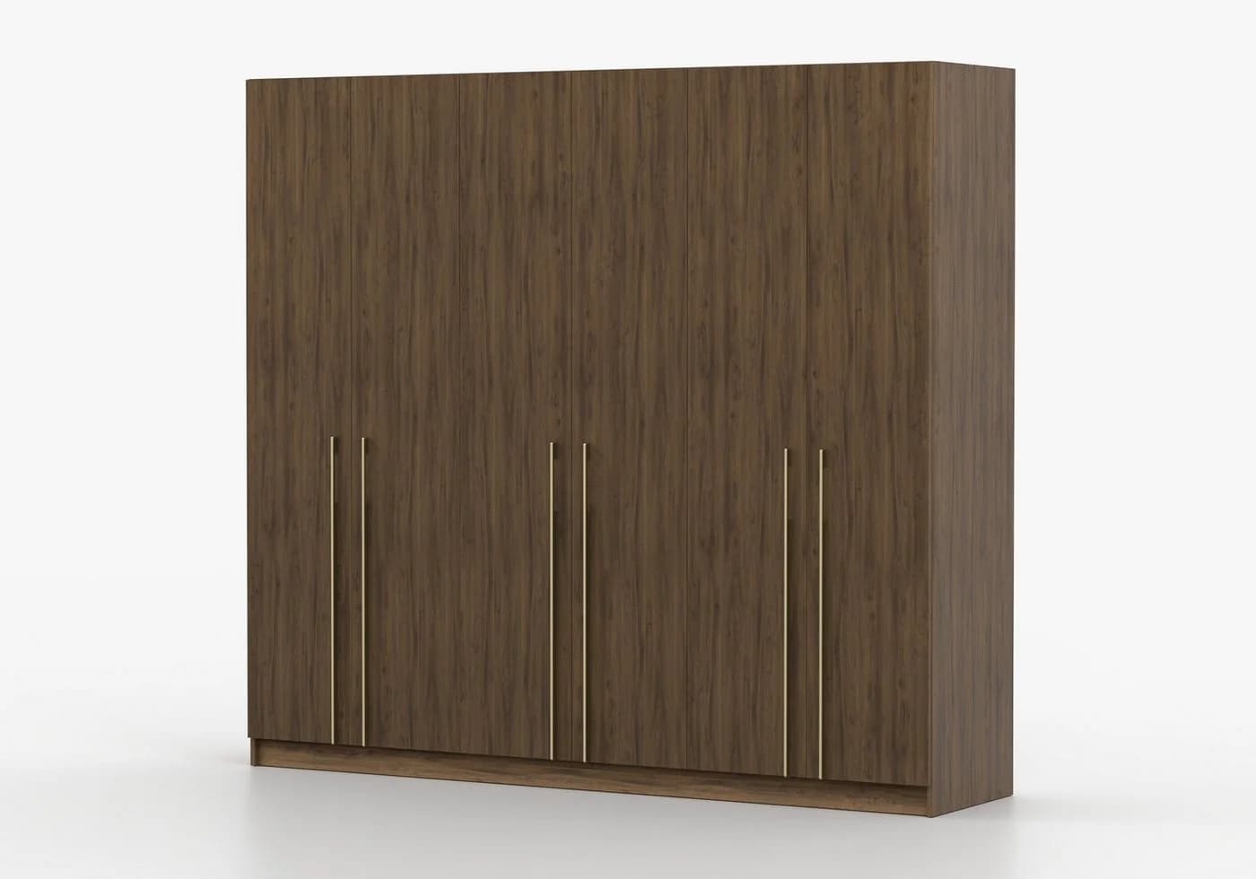 MOEBLO Drehtürenschrank Glamy 6D Braun Moderner Kleiderschrank - Bild 3