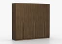 MOEBLO Drehtürenschrank Glamy 6D Braun Moderner Kleiderschrank Bild 5