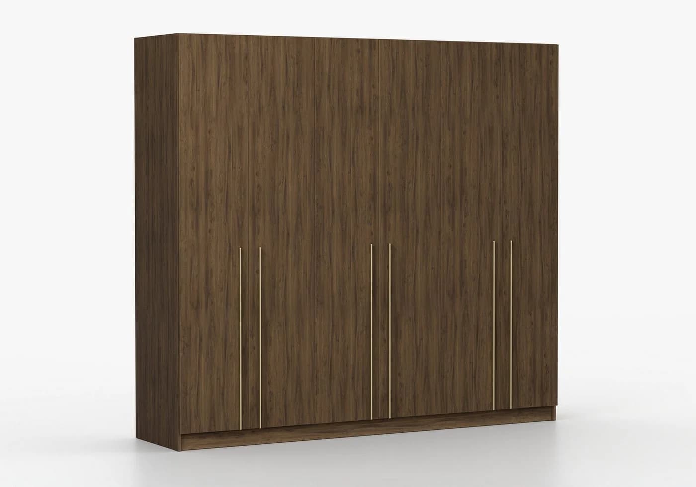 MOEBLO Drehtürenschrank Glamy 6D Braun Moderner Kleiderschrank - Bild 5