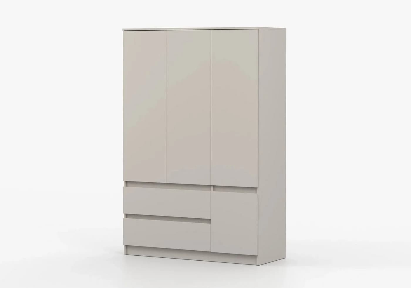 MOEBLO LOSKO 4D2S Kleiderschrank 120cm Beige/Weiß Grifflos - Bild 3