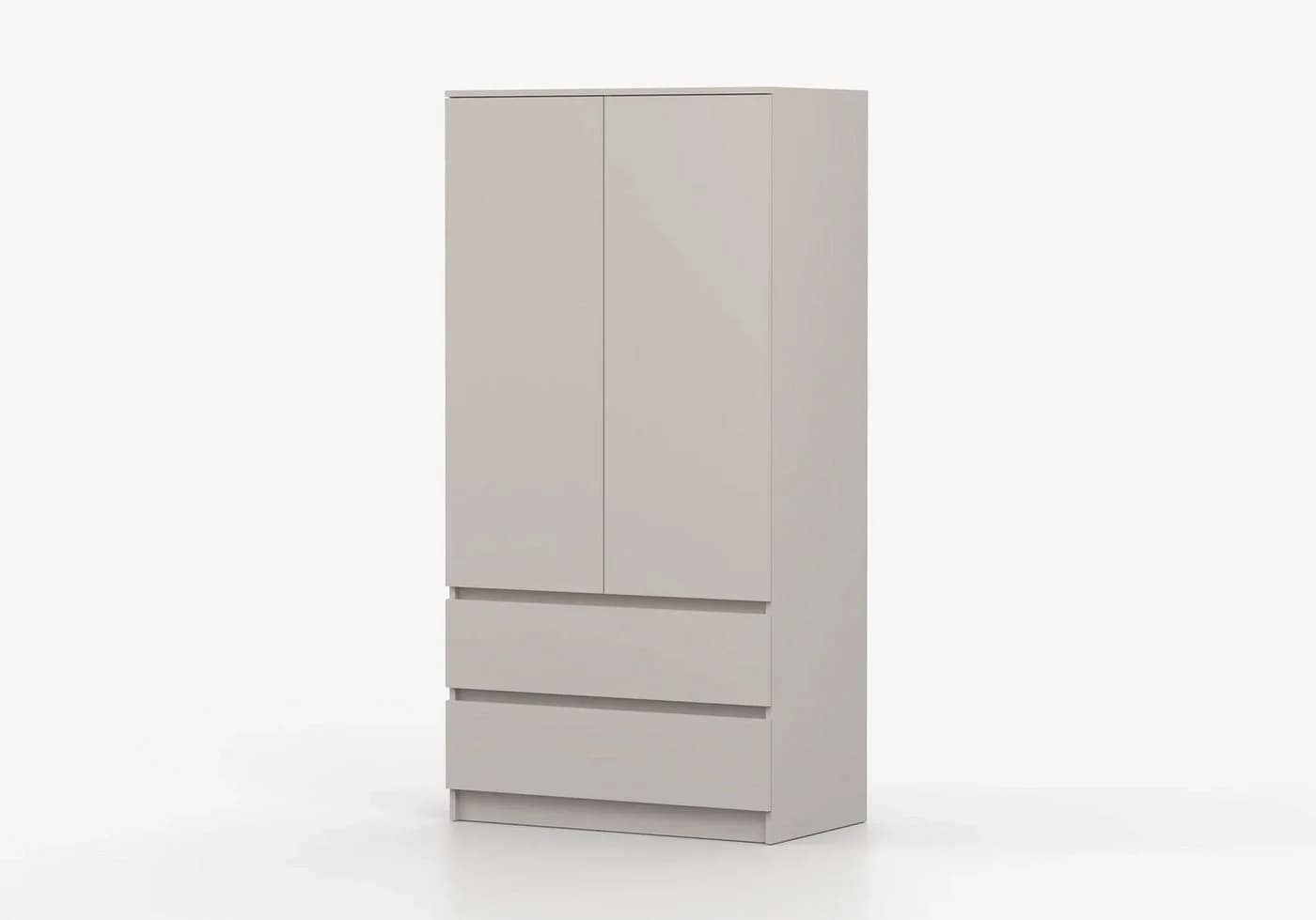 MOEBLO LOSKO 2D2S Kleiderschrank 90 cm Weiß/Beige Modern - Bild 3
