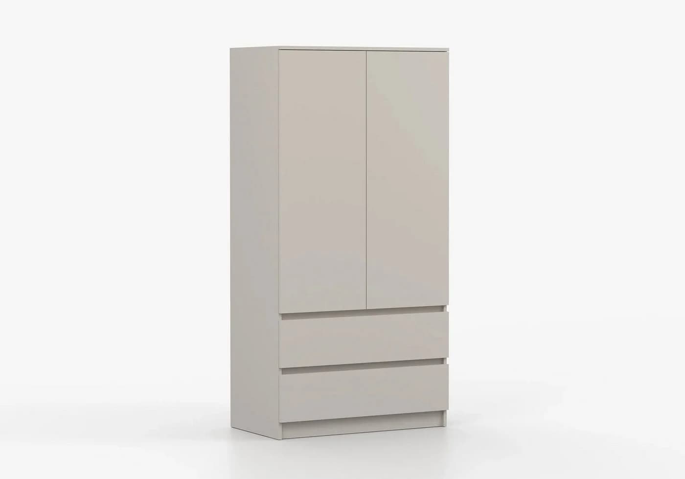 MOEBLO LOSKO 2D2S Kleiderschrank 90 cm Weiß/Beige Modern - Bild 5