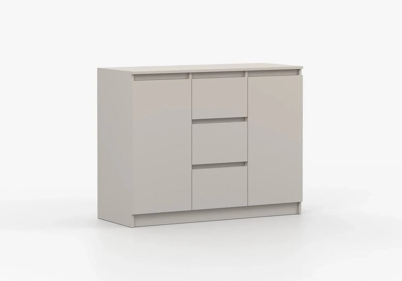 MOEBLO Kommode LOSKO 2D3S Weiß/Kaschmir Grifflos - Bild 5