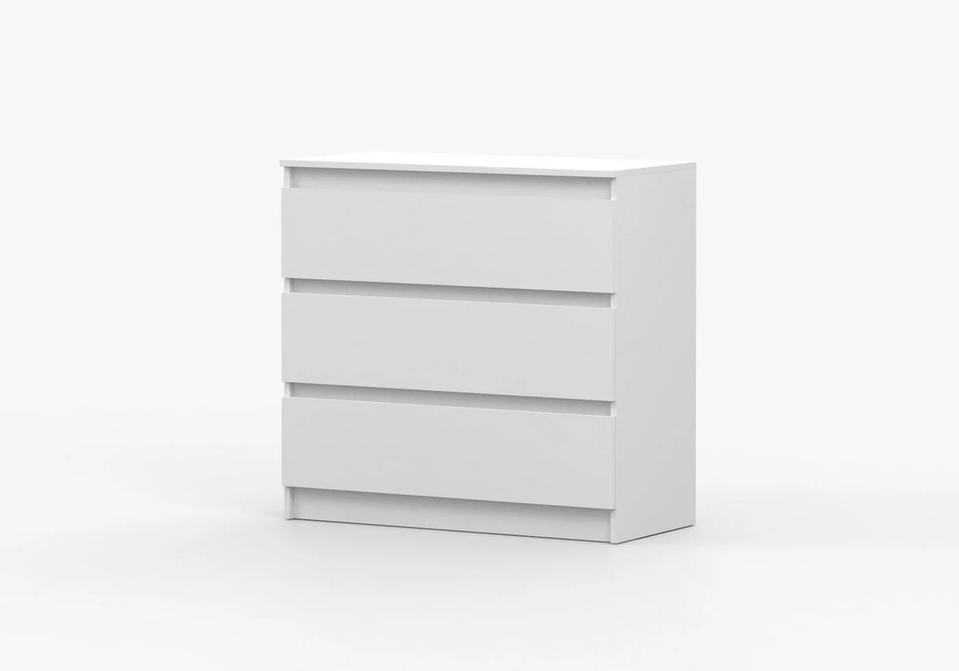 MOEBLO Kommode LOSKO 3S Weiß Grifflos 3 Schubladen - Bild 5