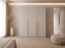 MOEBLO Drehtürenschrank Glamy 3D Beige Gold Bild 2