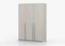 MOEBLO Drehtürenschrank Glamy 3D Beige Gold Bild 5