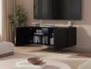 MOEBLO TV-Board ALVARA 100 Schwarz Wandhängend mit TIP-ON Bild 3
