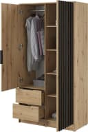 MOEBLO Kleiderschrank JOHN Industrie-Schrank mit 2 Schubladen Bild 3