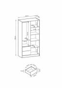 MOEBLO Kleiderschrank JOHN Industrie-Schrank mit 2 Schubladen Bild 5