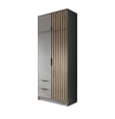 MOEBLO Kleiderschrank JOHN Grau Modern Industrial Bild 2