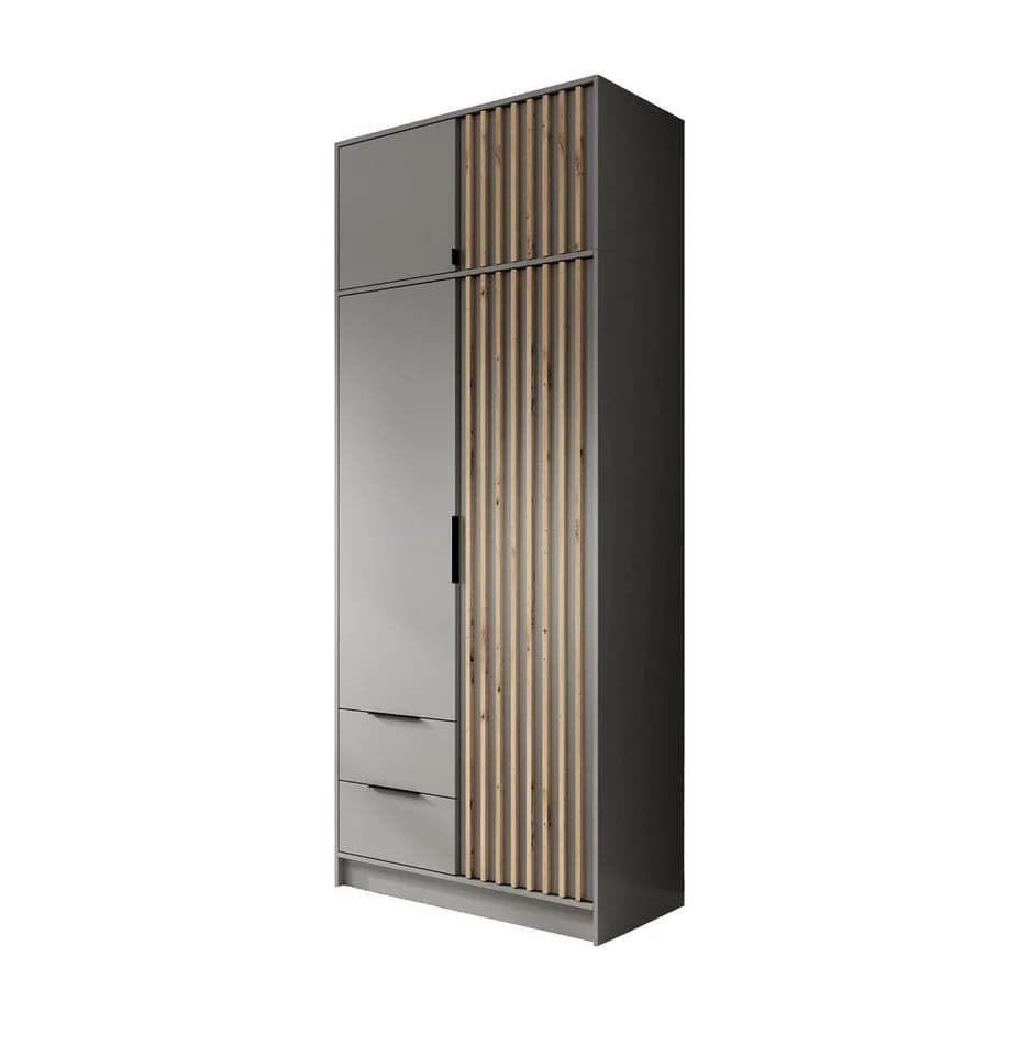MOEBLO Kleiderschrank JOHN Grau Modern Industrial - Bild 2