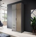 MOEBLO Kleiderschrank JOHN Grau Modern Industrial Bild 3