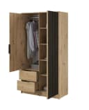 MOEBLO Kleiderschrank JOHN Grau Modern Industrial Bild 4