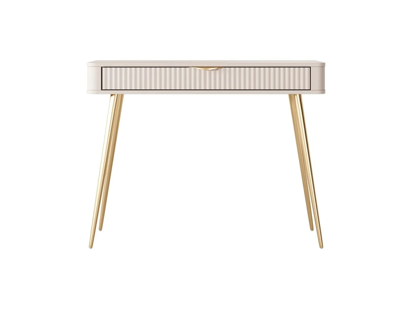 MOEBLO Schminktisch PHOLX Schwarz/Beige mit Riffelung - Bild 3