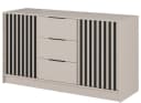 MOEBLO Kommode JOHN 3D Beige Industriell 3 Schubladen Bild 1
