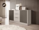 MOEBLO Kommode JOHN 3D Beige Industriell 3 Schubladen Bild 2