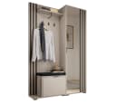 MOEBLO Kompaktgarderobe JOHN mit Spiegel Kaschmir/Schwarz Bild 1