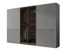 MOEBLO Drehtürenschrank MINEWRA ANTISOL 300 Grau Schwarz Modern Bild 1
