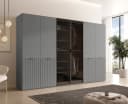 MOEBLO Drehtürenschrank MINEWRA ANTISOL 300 Grau Schwarz Modern Bild 2
