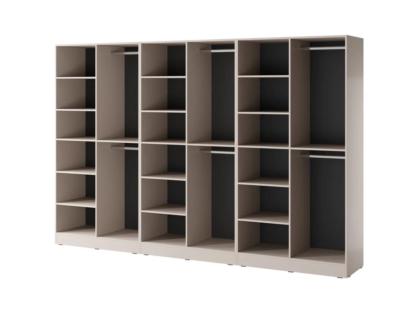 MOEBLO Drehtürenschrank MINEWRA ANTISOL 300 Grau Schwarz Modern - Bild 5