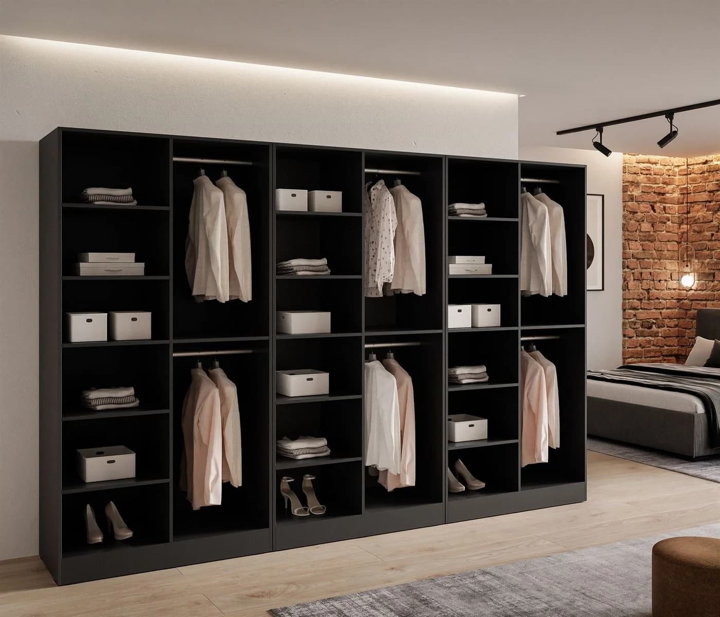 MOEBLO Drehtürenschrank MINEWRA NOVA 300 Grau Modern - Bild 4