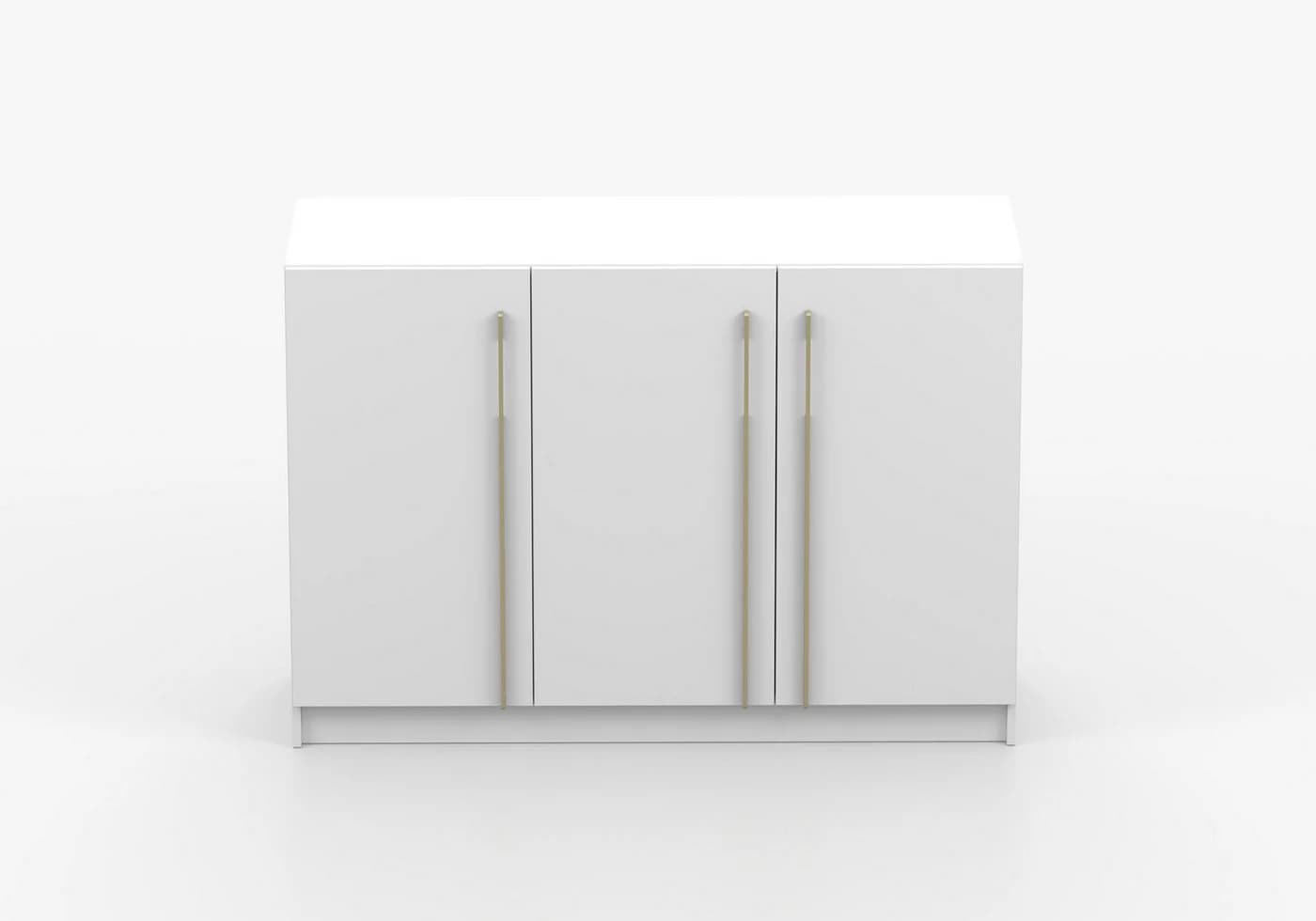 MOEBLO Kommode Glamy 3D Weiß Gold 3 Türen - Bild 4