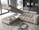 MOEBLO Ecksofa Ferrucio Beige mit Schlaffunktion und Bettkasten Bild 5