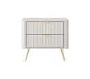 MOEBLO Nachttisch Pholx G 2er Set Beige Gold Metall Bild 3