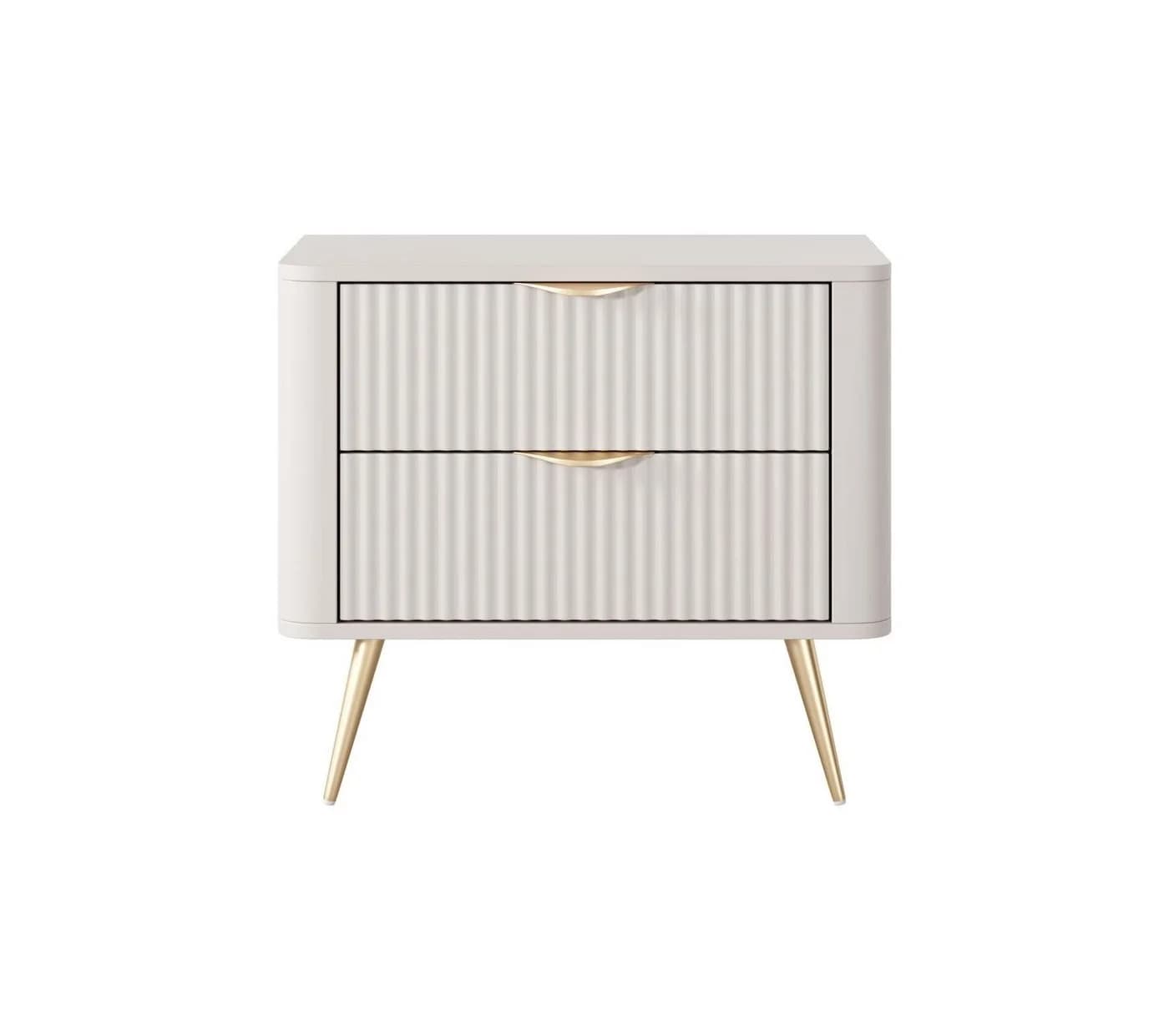 MOEBLO Nachttisch Pholx G 2er Set Beige Gold Metall - Bild 3