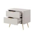MOEBLO Nachttisch Pholx G 2er Set Beige Gold Metall Bild 4