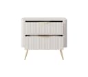 MOEBLO Nachttisch Pholx G 2er Set Beige Gold Metall Bild 5