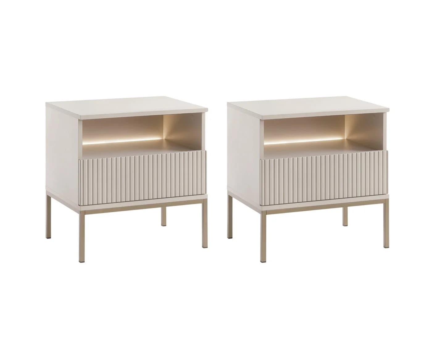 MOEBLO Nachttisch Sentino S54 LED 2er Set mit LED-Beleuchtung - Bild 2