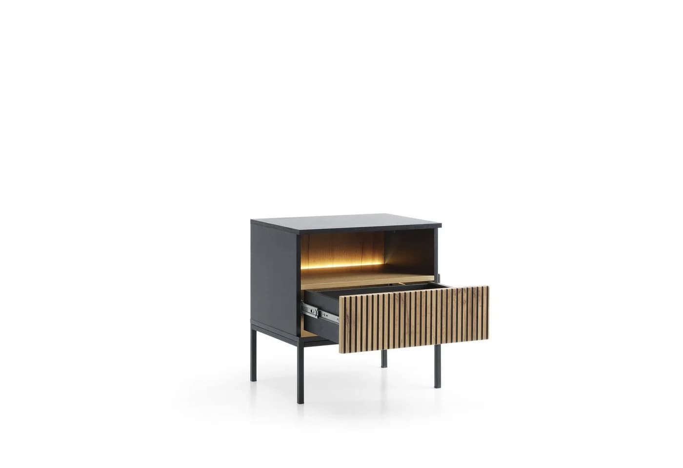 MOEBLO Nachttisch Sentino S54 LED mit LED-Beleuchtung und Push-to-open - Bild 3