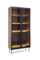 MOEBLO Glasvitrine ELOA 2d2s Eiche Dunin LED-Beleuchtung Bild 5