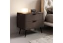 MOEBLO Nachttisch LARON 2s Eiche Dunin Schwarz Industrial Japandi Bild 2