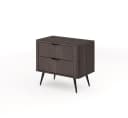 MOEBLO Nachttisch LARON 2s Eiche Dunin Schwarz Industrial Japandi Bild 3