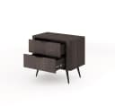 MOEBLO Nachttisch LARON 2s Eiche Dunin Schwarz Industrial Japandi Bild 4