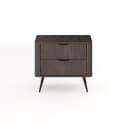 MOEBLO Nachttisch LARON 2s Eiche Dunin Schwarz Industrial Japandi Bild 5