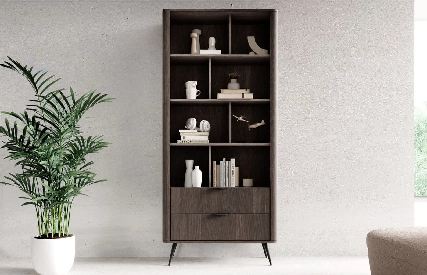 MOEBLO Regal LARON 2s Eiche Dunin Industrial Japandi Design - Bild 2
