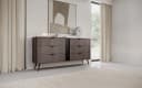 MOEBLO Kommode LARON 163 6s Schwarz Eiche Dunin 6 Schubladen Bild 1