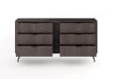 MOEBLO Kommode LARON 163 6s Schwarz Eiche Dunin 6 Schubladen Bild 4