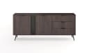 MOEBLO Kommode LARON 195 2d3s Eiche Dunin Schwarz Bild 5
