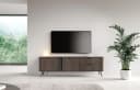 MOEBLO TV-Board RTV LARON 195 2d2s Schwarz Eiche Dunin Industrial Japandi Design Bild 1