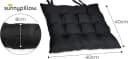 sunnypillow Stuhlkissen 4er Set Ontario Schwarz mit Bändern Bild 1