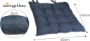 sunnypillow Stuhlkissen 4er Set Ontario Blau mit Bändern Bild 1