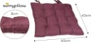 sunnypillow Stuhlkissen 4er Set Ontario Violett mit Bändern Bild 1
