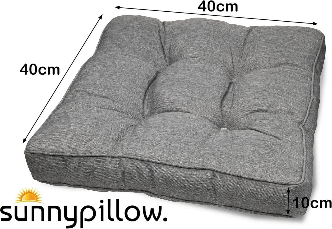 sunnypillow Stuhlkissen Gartenkissen für Gartenmöbel Rattanmöbel, Outdoor / Indoor - Bild 3